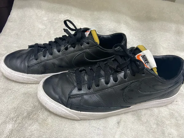Nike Men’s Black Leather Athletic Casual Shoes Size 10 EU 44 Style 616829-997 - Image 2