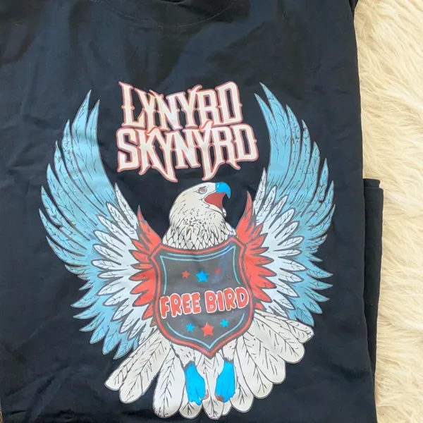 Source Unknown New unworn Black Lynyrd Skynyrd Free Bird Eagle Graphic Print T-shirt L - Image 2