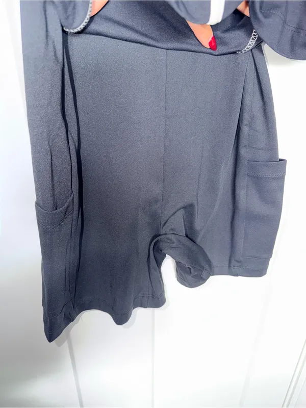 NWT Daily Practice Piped Mini Dress Black - Image 4