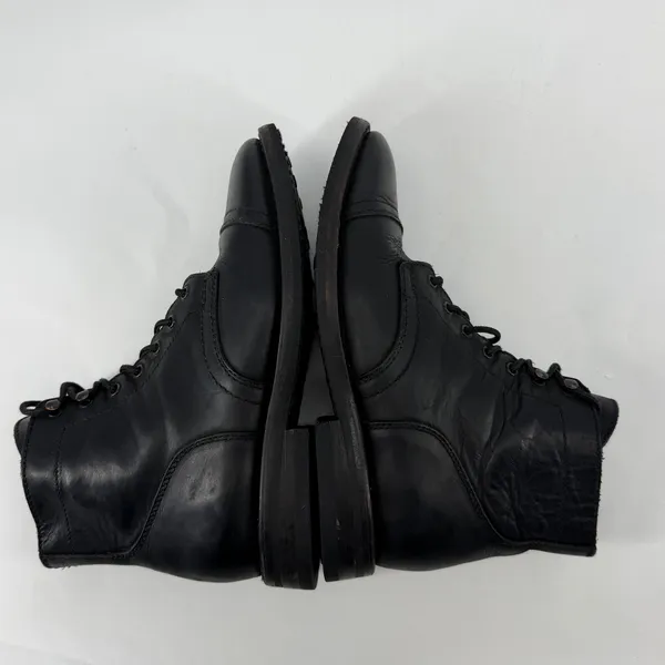 Thursday Boot Co Captain Black Matte Leather Lace Up Boots 7 Wide US - Image 5
