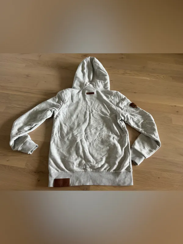 Naketano pullover cowl neck hoodie gray with nautical rope size medium - Image 10