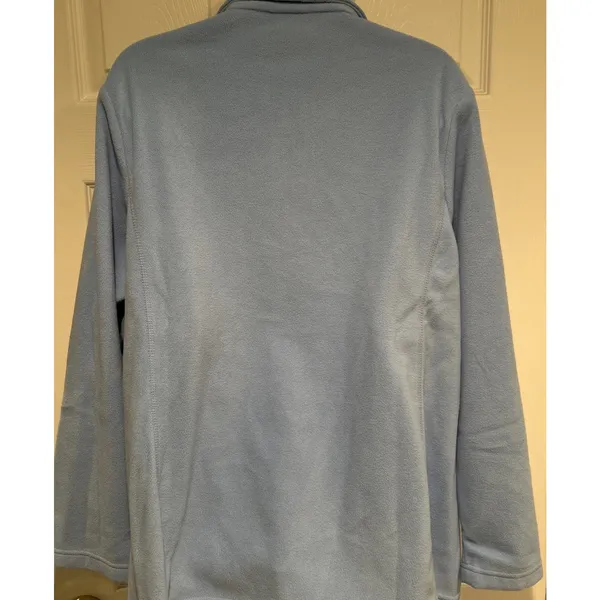 Lands End Fleece Womens light blue 1/4 Zip Pullover Lightweight new plus size 1x - Image 3