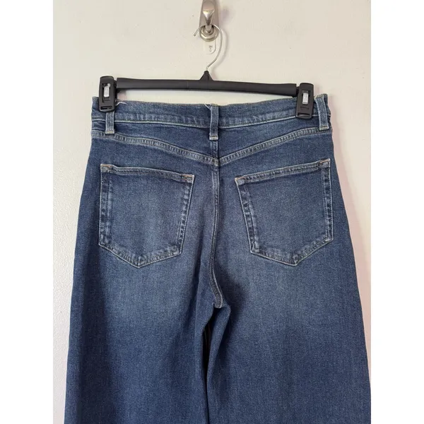GAP High Stride Wide Leg Jeans Womens Size 28 Blue - Image 4
