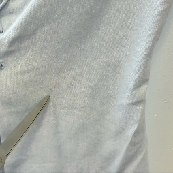 🍁 Lewit Linen Cotton Lace Up Ruffle Sleeveless Blouse Summer Boho Light Blue Sm - Image 10