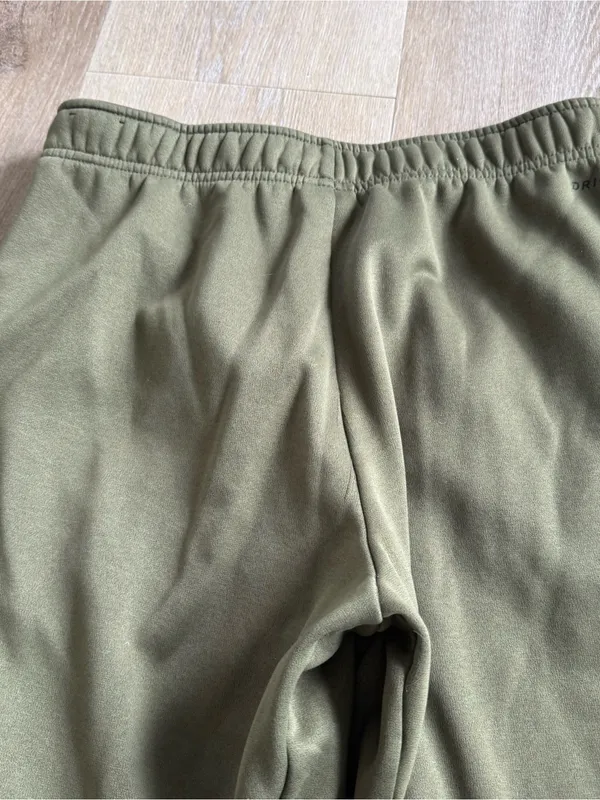 Nike Olive Fleece Jogger Sweatpants with Swoosh - Image 9