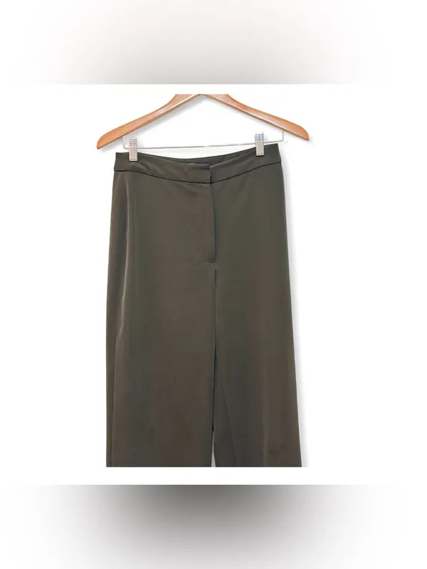 H&M Women’s High-Waisted Wide-Leg Crepe Trousers Size 4 - Image 7