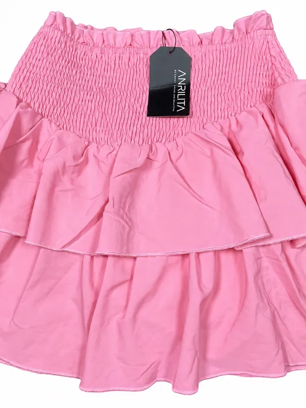 Anrilita Pink Mini Skirt size small ~ Barbie Girl Y2k Style Coquette Ruffles - Image 6