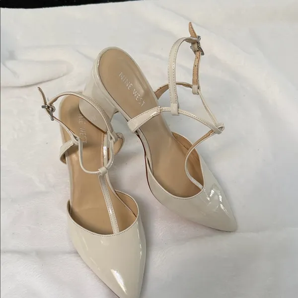 Nine West Cream Strappy Sandals - Image 3