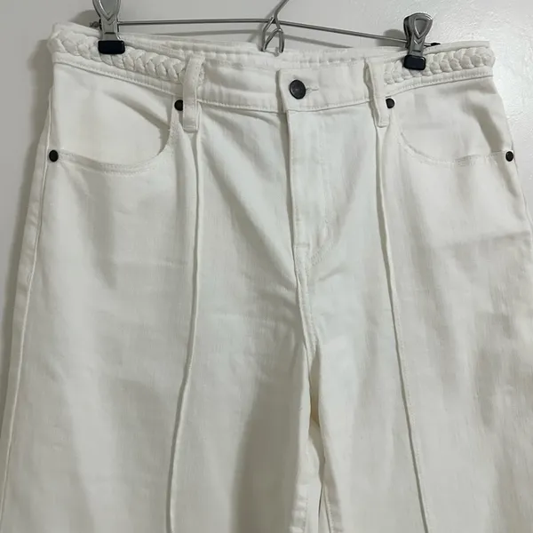 Johnny Was The Braided Wide Leg Jeans White 30 - Image 7