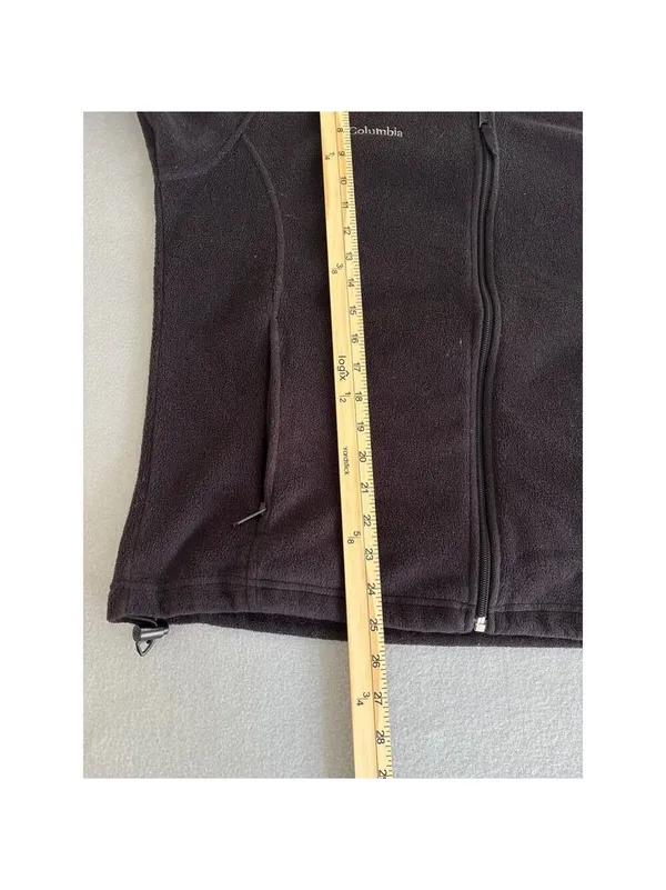 Columbia Benton Springs Fleece Jacket Womens Large Black Full‎ Zip XL6511 - Image 9