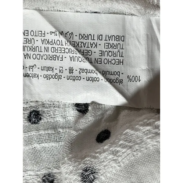 Zara Women's White Polka Dots Balloon Long Sleeve Tie High Neck Blouse Top Sz L - Image 6