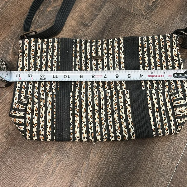 Sun n Sand Vertical Striped Leopard Print Bag Tote Handbag‎ Purse Shoulder Strap - Image 7