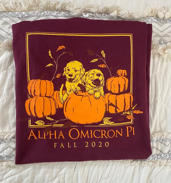 Alpha Omicron Pi Shirt (sorority) Red - Image 4
