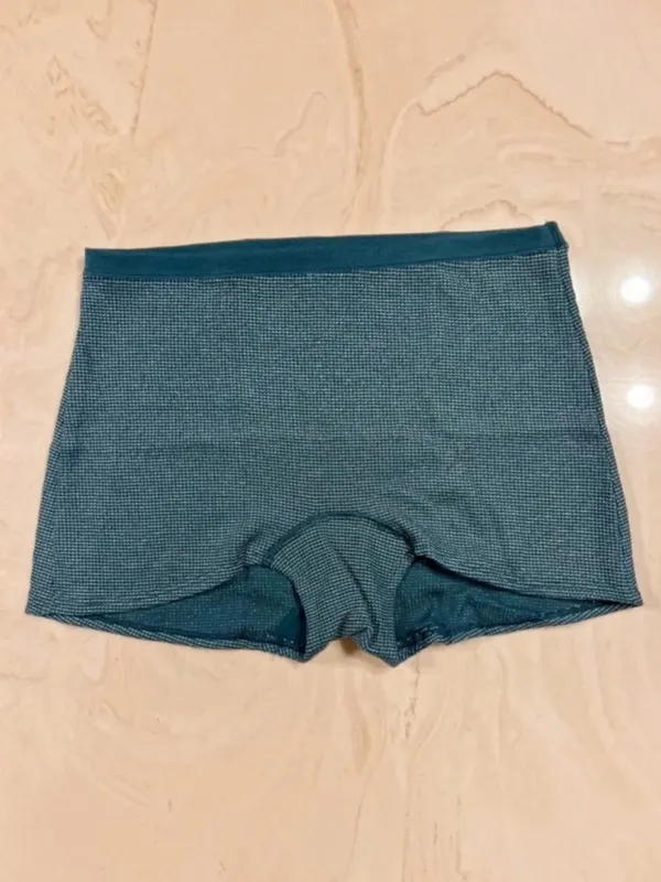 PINK VICTORIA’S SECRET Cotton Dorm Shine Green Waffle Knit Bralette Boyshorts L - Image 6
