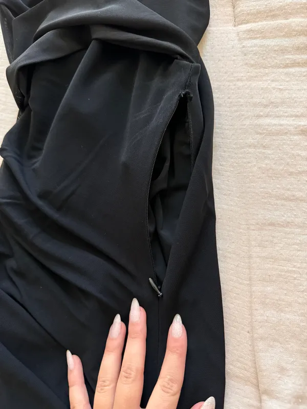 Never Before Done Little Black Dress Longsleeve Mesh Sleeve - Image 5