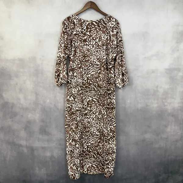 Jackie O Loungewear‎ Maxi Dress Womens Small Resort Coastal Animal Print Stretch - Image 2