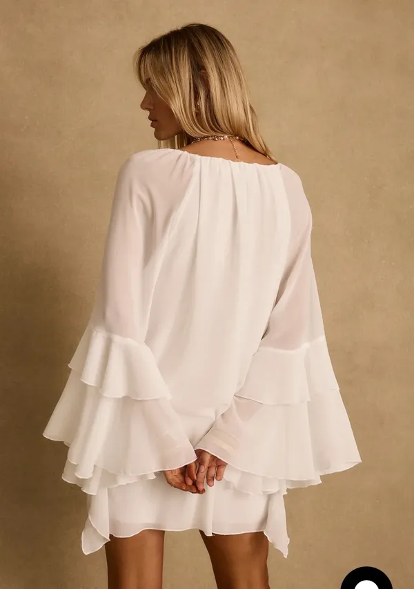 12th Tribe Mini Dress White - Image 2