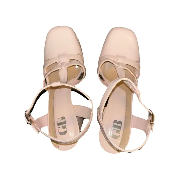 Gianni Bini Patent Platform Mary Janes Nude Pink Size 8 - Image 4