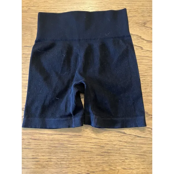 Women’s Black Seamless High-Waisted Shapewear Shorts Moderate Compression - Image 2