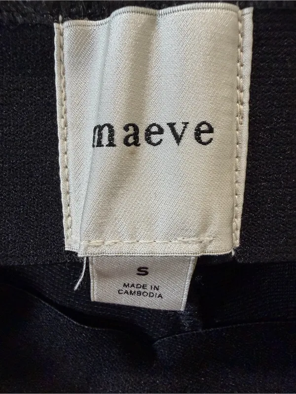 Maeve Poppy Kick Flare Pull On Black Pants Small - Image 5