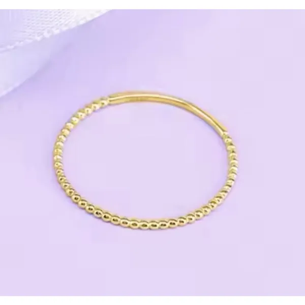 NEW Dainty 14k Gold Plated‎ S925 Bead Ball Ring, Jewelry, Size 7 - Image 10