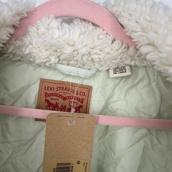 Levi's Trendy Plus Size Faux-Sherpa Baby Baggy Trucker Jacket Sz 3X - Image 6
