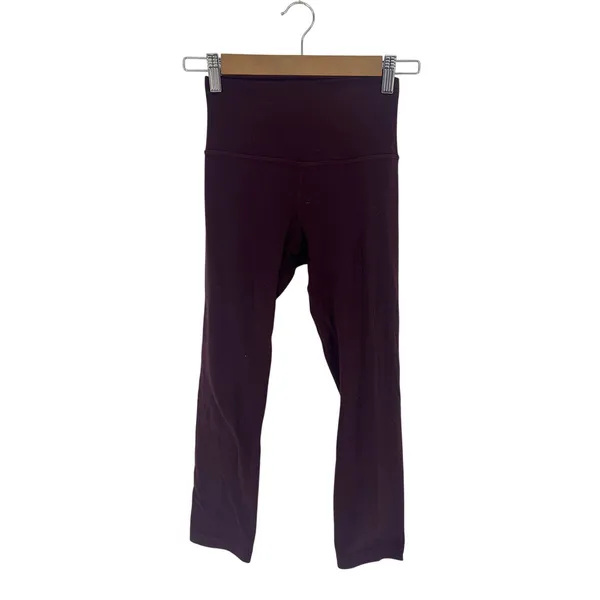 Lululemon Align Crop 21" Plum‎ Shadow High Rise Yoga Leggings 2 - Image 2