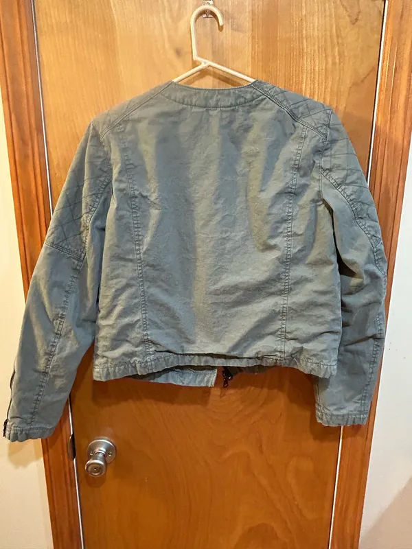 Women’s Gap quilted Canvas Moto Jacket Size 12 - Image 8