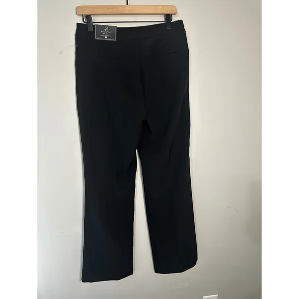 Adrianna Papell Womens‎ Mid-Rise Straight Leg Bi-Stretch Trouser Pants Black 6 - Image 2