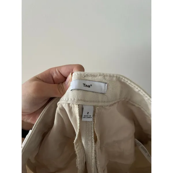Aritzia TNA Troop Cream Ivory Cargo Utility Straight Leg Pants Size 2 - Image 6