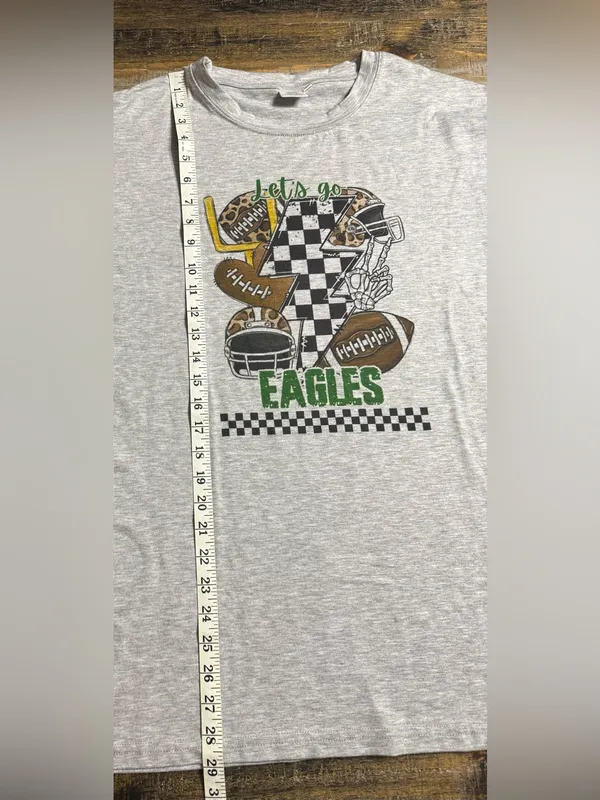 Let's Go Eagles Grey Graphic Tee - Women's Short Sleeve - Image 7
