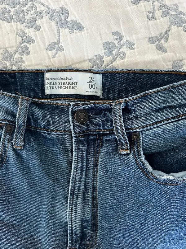 Abercrombie & Fitch Jeans Ankle Straight ultra High-Rise 24 R - Image 3