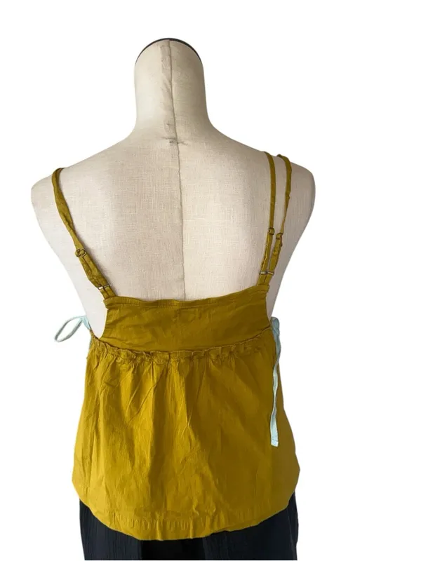 NWOT Free People Free-Est Fields Of Love Tank Blouse Top Sleeveless Olive Green - Image 5