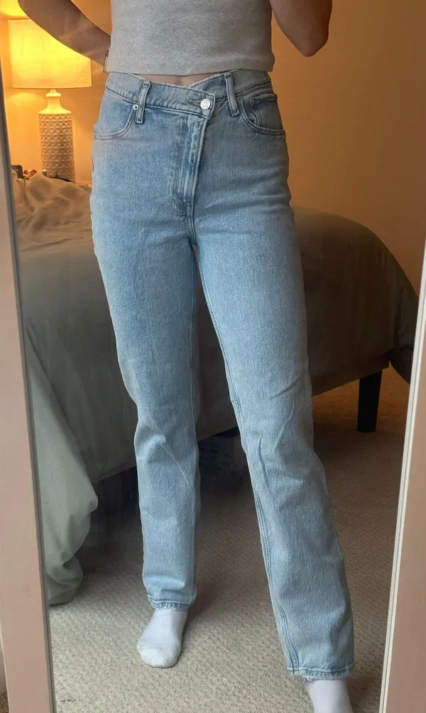Abercrombie Asymmetrical The 90s Straight Ultra High Rise - Image 4