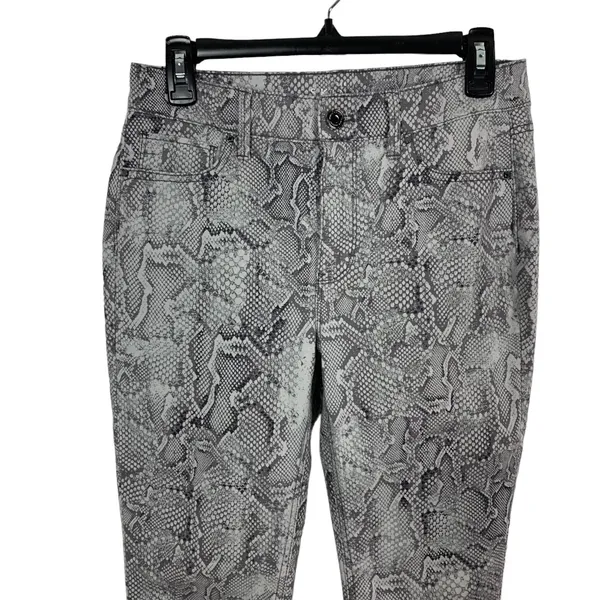 White House Black Market The Skinny‎ Ankle Snake Print High Rise Stretch Pants 4 - Image 2