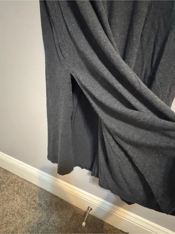 Free‎ Fly sleeveless Maxi grey bamboo cotton dress Women's XL Beach Boat coastal - Image 7