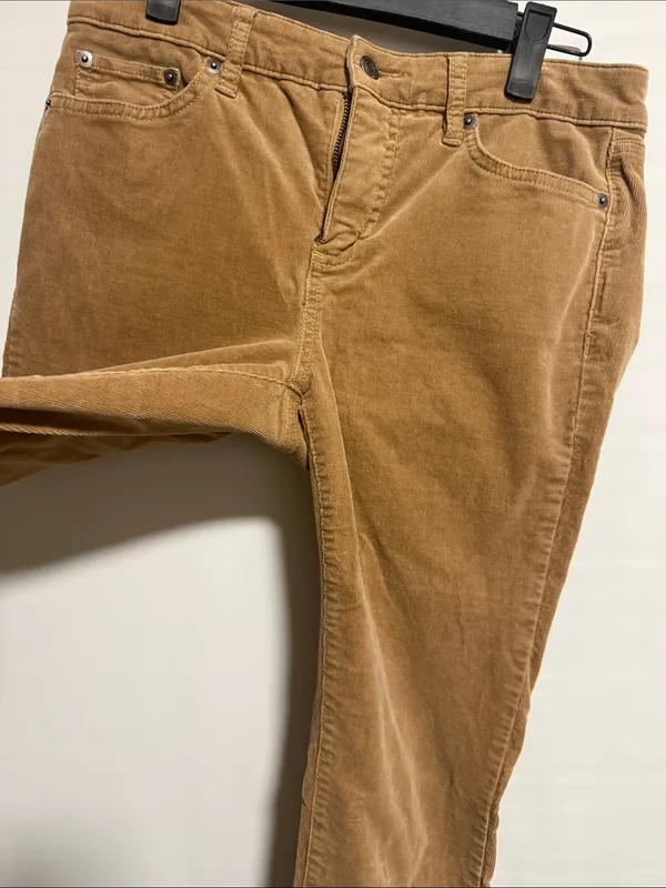Lauren Ralph Lauren Tan Corduroy‎ Straight Leg Pants 4P Camel Brown Preppy - Image 8
