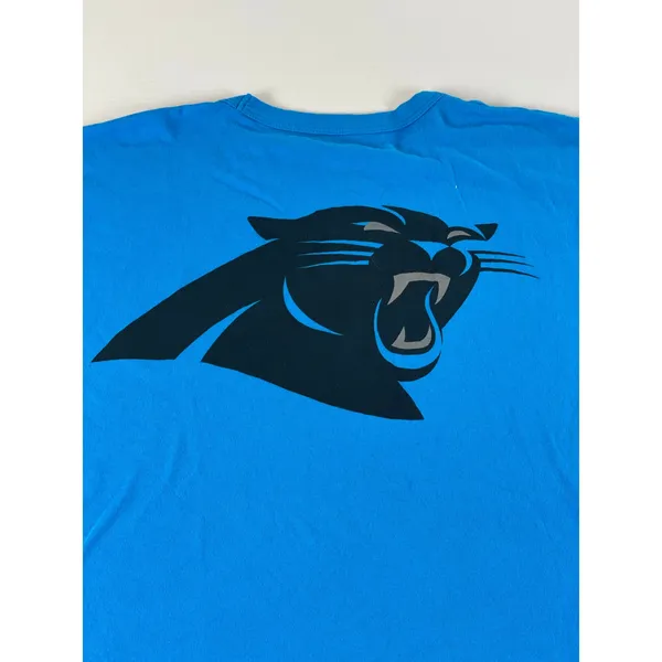47 Brand Womens Carolina Panthers Blue Cotton Tee Shirt Size S - Image 6