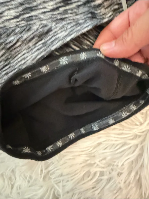 Athleta Run Skort Black Gray Marled Athletic Running Tennis Skirt Shorts M - Image 2