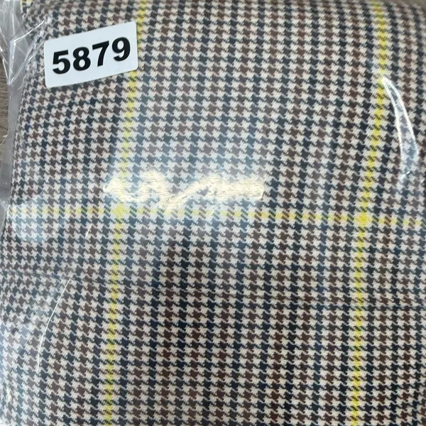 Scotch and Soda‎ brown and yellow plaid paper bag pants size medium - Image 8