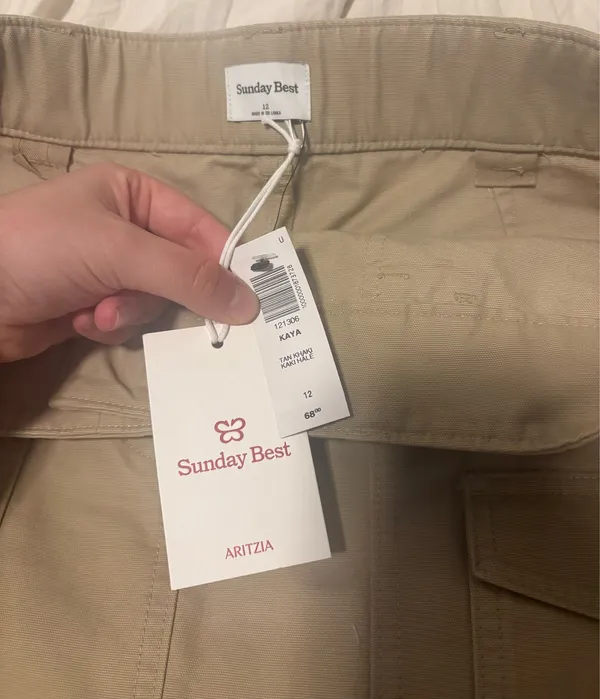 Aritzia Sunday Best Skirt Khaki Mini - Image 3