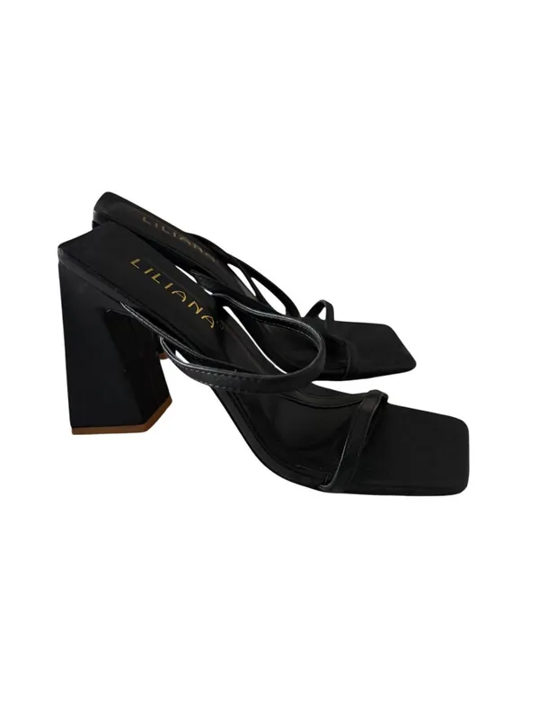 LILIANA Black Block Heels Sandals Size US 7 - Image 3