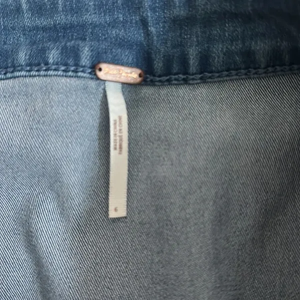 Free People Button Front Denim Skirt - Image 2