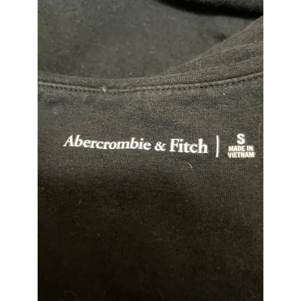 Abercrombie & Fitch Black Sleeveless Square Neck Ruched Crop BlouseTank Top Sz S - Image 4