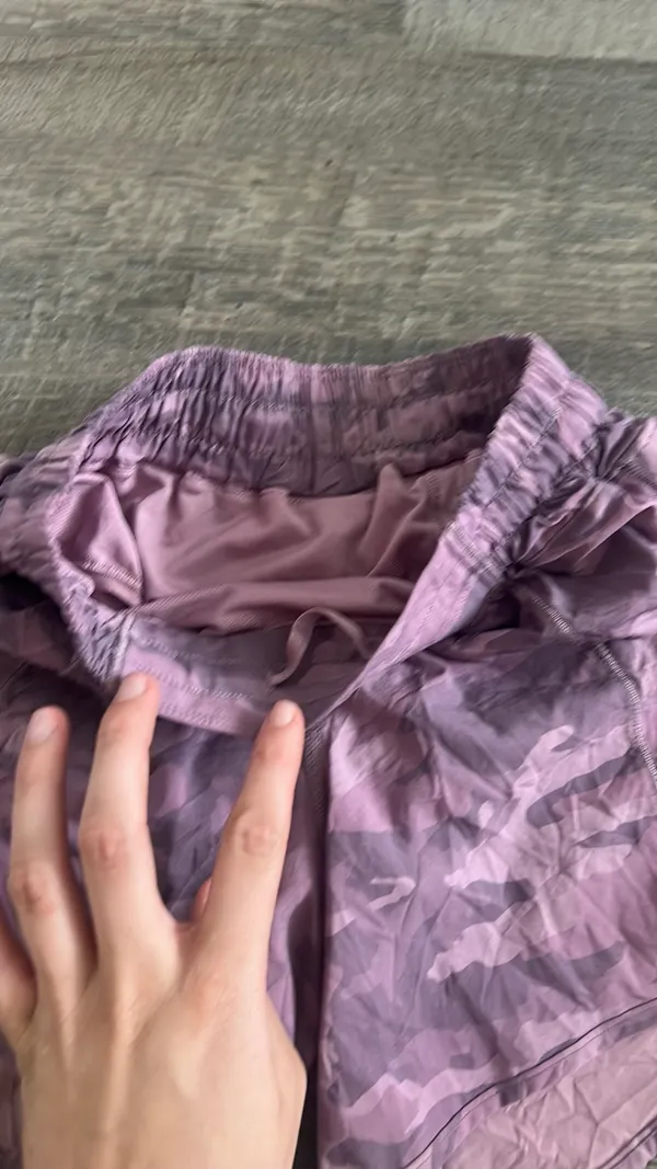 Purple camo, Lululemon shorts - Image 2