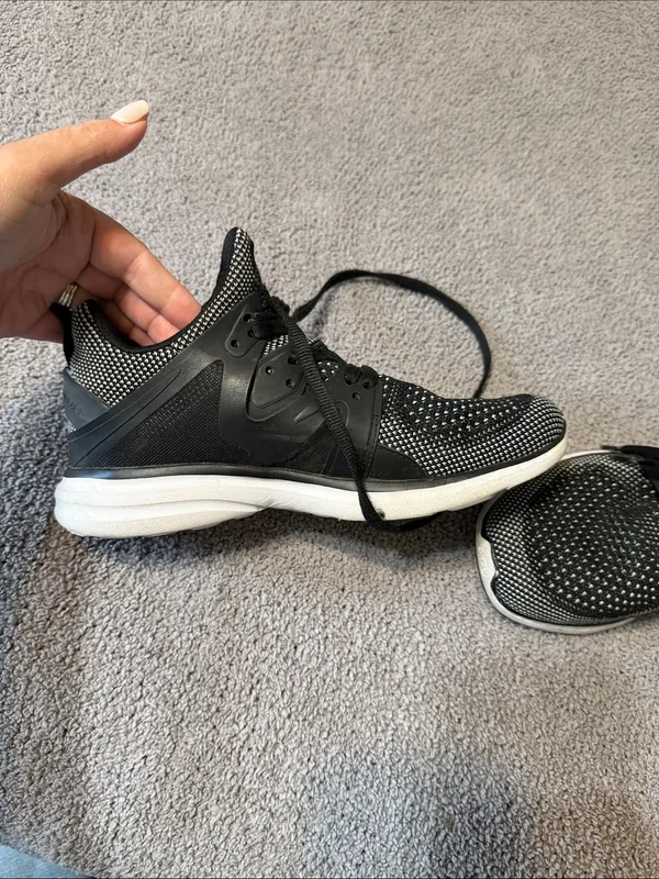 APL Black & White Knit High-Top Sneakers - Sporty Knit Design - Image 6