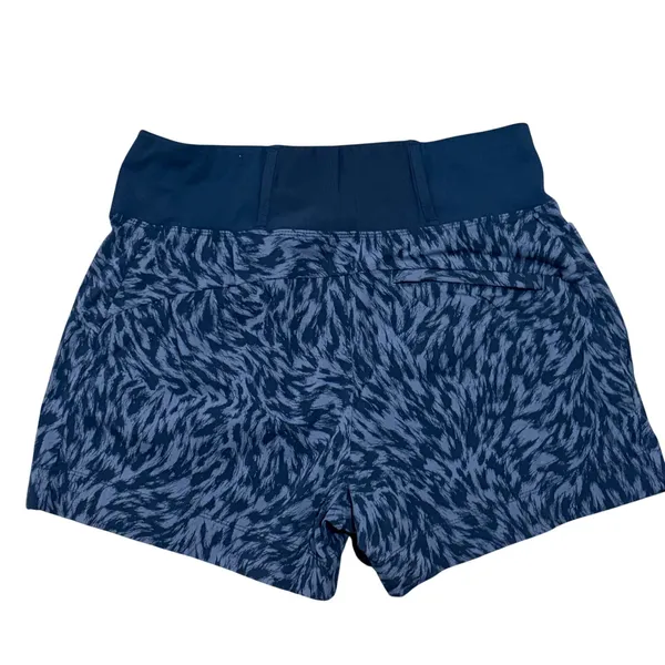 Athleta Trekkie‎ North Printed Shorts Lynx Navy size 4 - Image 3