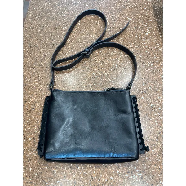 Convalore Leopard Everyday. Crossbody Bag Italian Haircalf Leather Whipstitch - Image 5