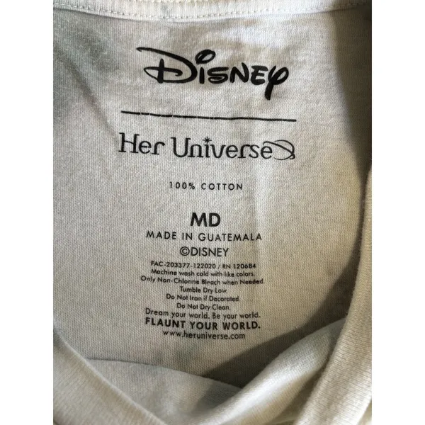 Disney Green/White Tie Dye Short Sleeve Embroidered T-shirt Size‎ M Pocket - Image 6