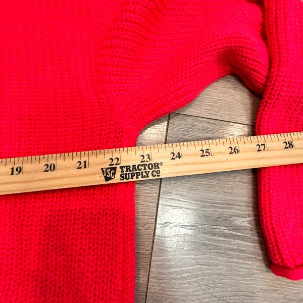 Wild Fable Neon Hot Pink‎ Ribbed Cropped Crewneck Sweater Womens Medium M - Image 7